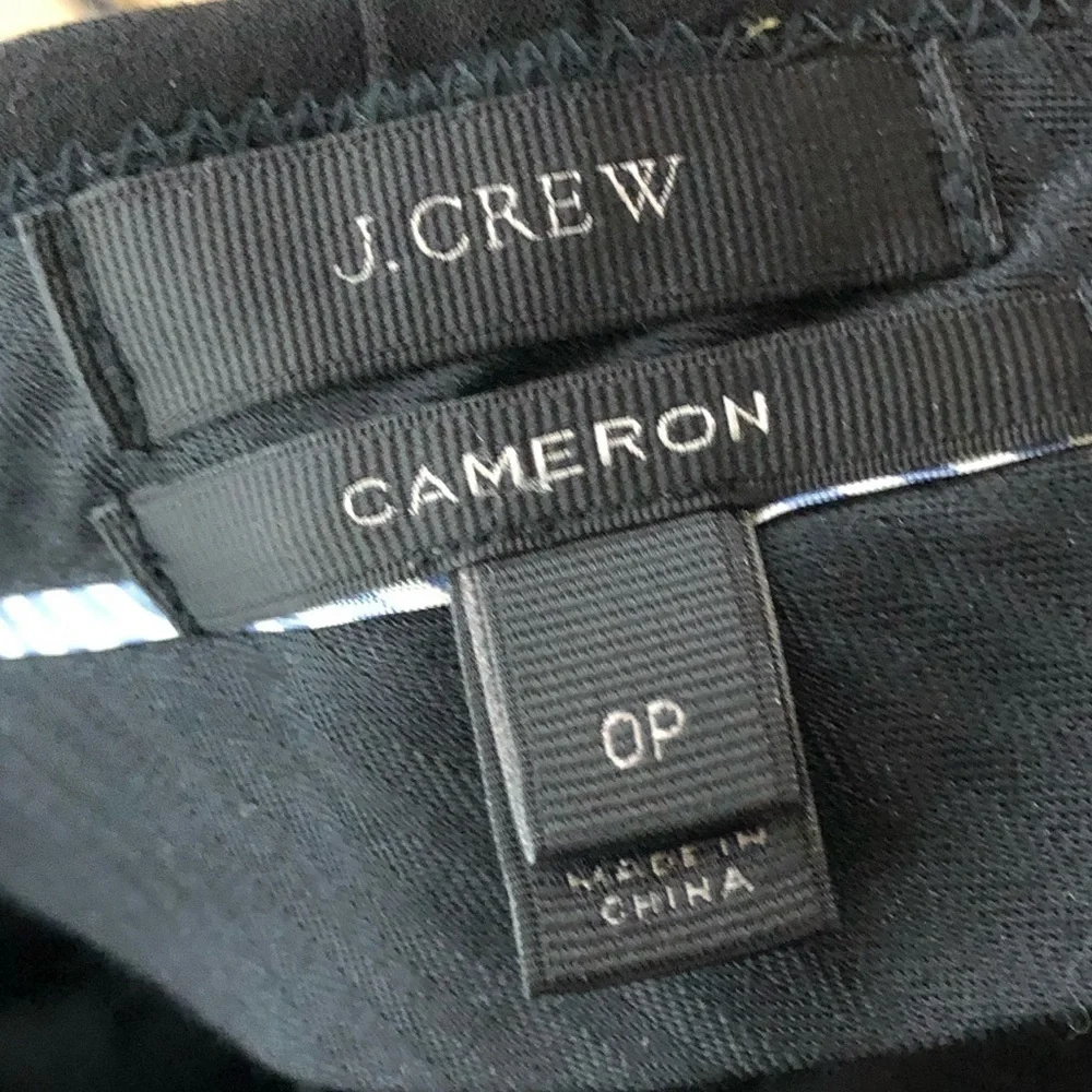J.‎ Crew Petite Cameron Black Flat Front Dress Pants 0P